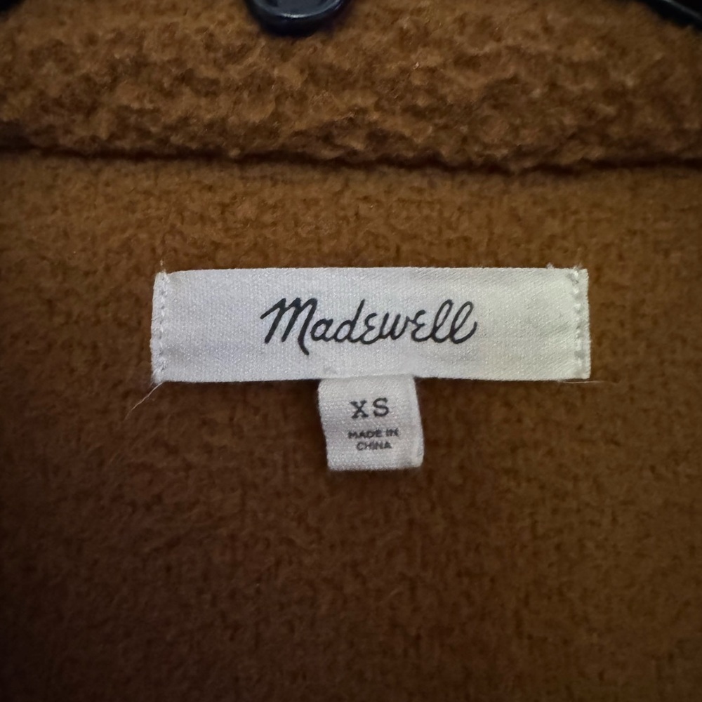 Madewell (Re)sourced Fleece Sky Blue Quilted-Pocket Jacket Retails $128 Size XS - Picture 4 of 4